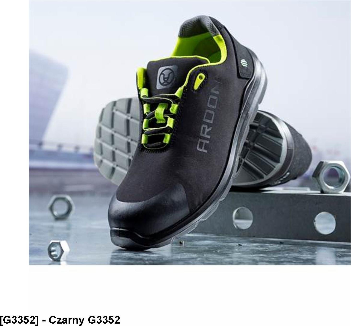 Ardon SOFTEX S1P G33 - lekkie półbuty ochronne w sportowym stylu podnosek - Czarno-żółty G3352 45