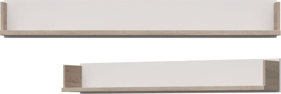 BogFran Półka wisząca ścienna z bokami do pokoju na książki Dąb Cremona ASTON AN14