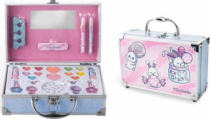 Martinelia Yummy Complete Beauty Case zestaw cienie do powiek + szminka 2szt + kredka do oczu 2szt + lakier do paznokci 2szt + błyszczyk 2szt + pilnik