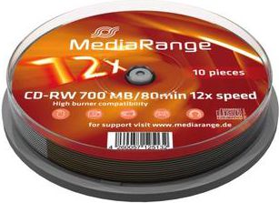 MediaRange DVD-RW 700 MB 12x 10 sztuk (MR235)