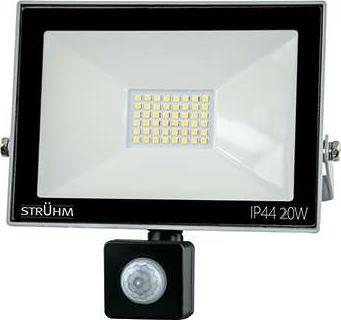 Naświetlacz IDEUS Wewnętrzna LAMPA ścienna KROMA LED 20W 4500K 03605 Ideus elewacyjna OPRAWA reflektorowa z czujnikiem ruchu outdoor IP44 szara