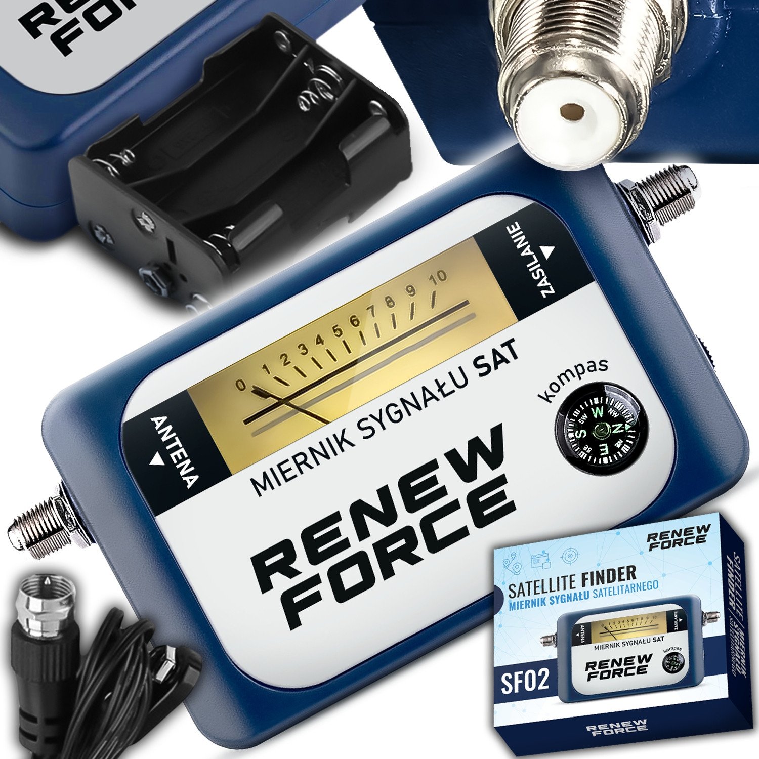 Precyzyjny Miernik Sygnału Telewizji Naziemnej Dvb-T2 Anteny Renew Force Sf02