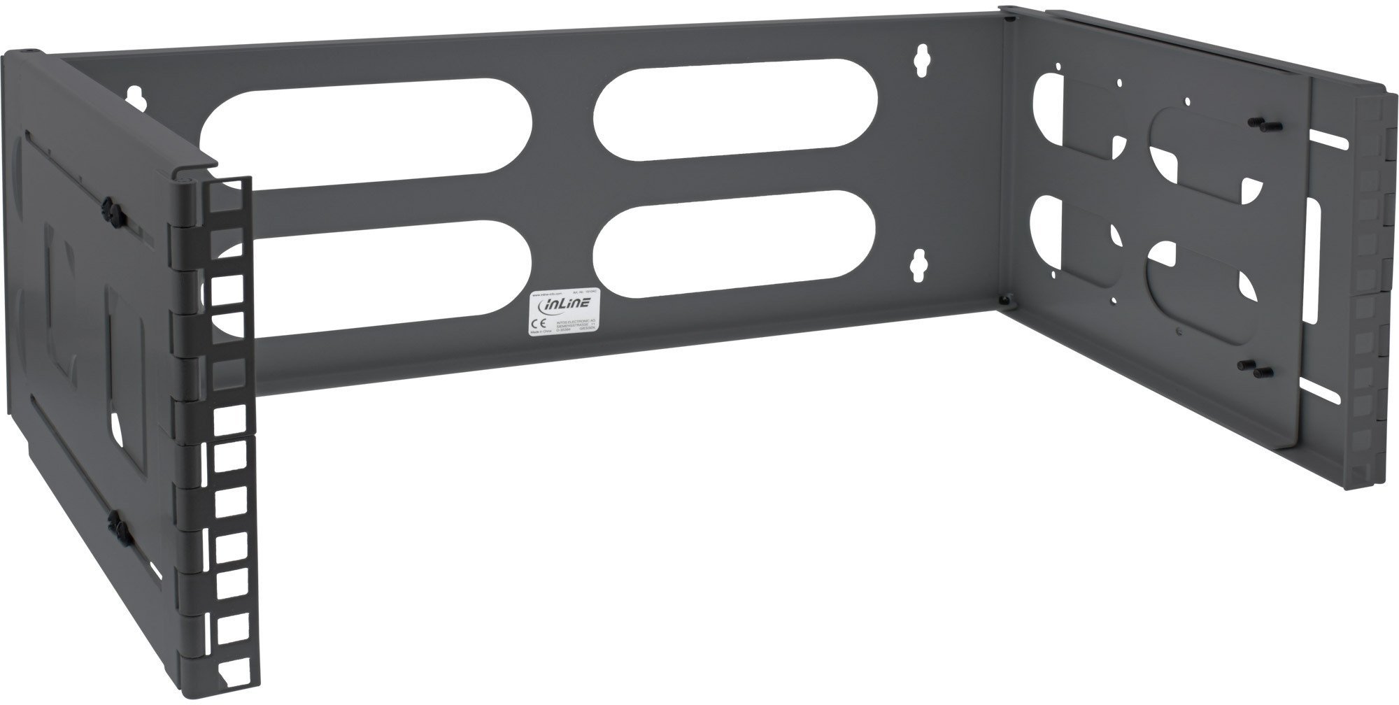 InLine InLine® 19" foldable rack, 4U, 24-40cm depth, black