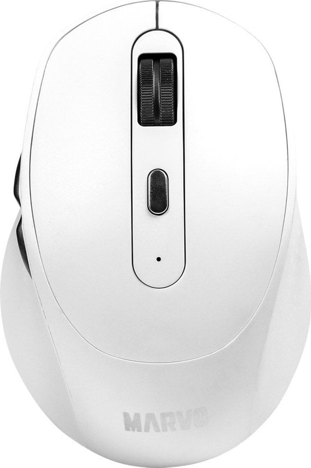 Mysz Marvo Marvo Mysz WM106W WH, 1600DPI, Bluetooth a 2,4GHz, optyczna, 6kl., bezprzewodowa, biała, wbudowany akumulator, biurowa, cicha, DUA