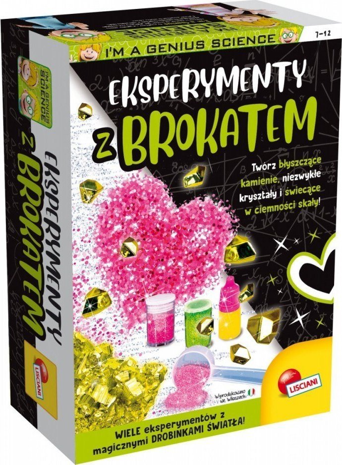 Lisciani Zestaw naukowy Im a Genius Eksperymenty z brokatem