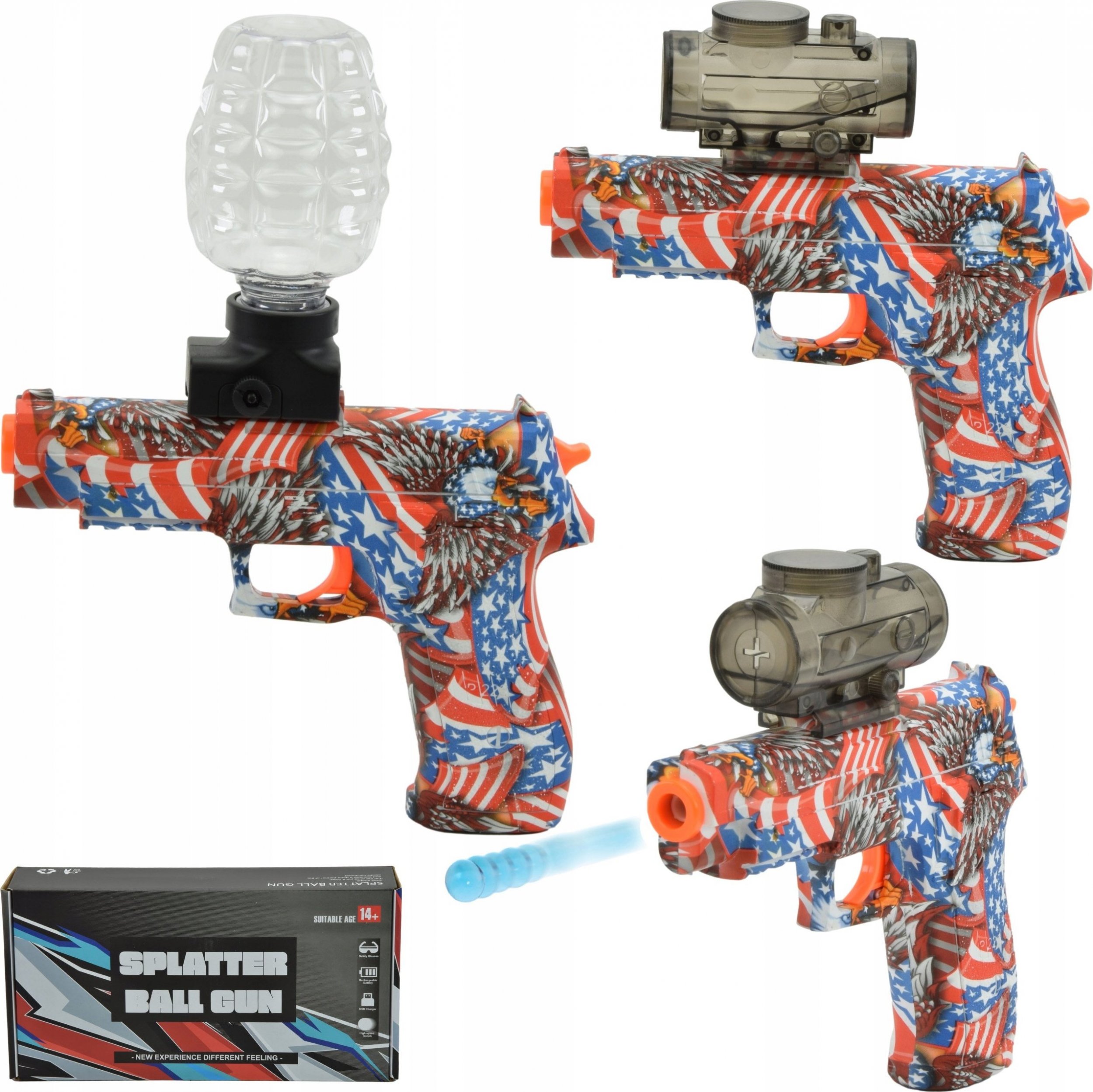 Skleplolki PISTOLET KARABIN NA KULKI ŻELOWE ELEKTRYK AUTOMAT