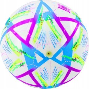 LeanToys Piłka Gumowa Jaskrawa Wzorki Fioletowa 24 Cm LEAN TOYS