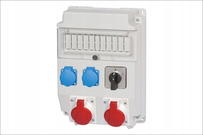 F-Elektro Rozdzielnica CAJA 2x16A/5P, 2x230V, 0/1 11M IP44