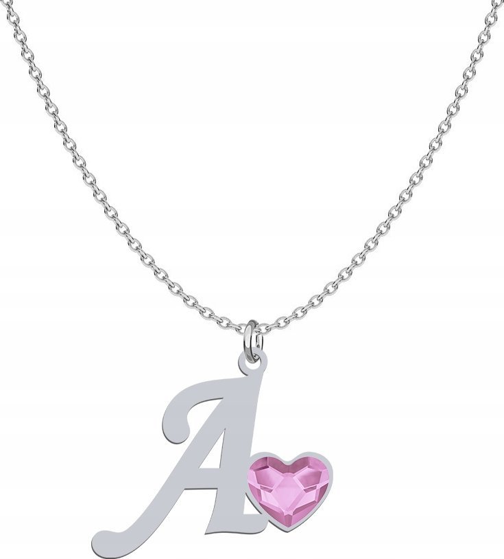 Radziszewska Jewellery Naszyjnik Srebrny LITERA A z sercem Dzień Kobiet Prezent DEDYKACJA GRATIS