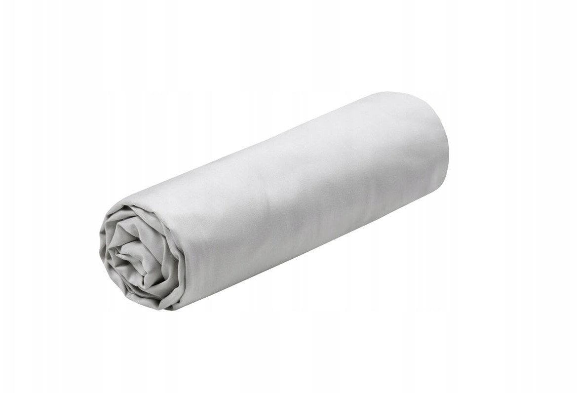 Bawełniane prześcieradło na gumce, szare, ELYSEE