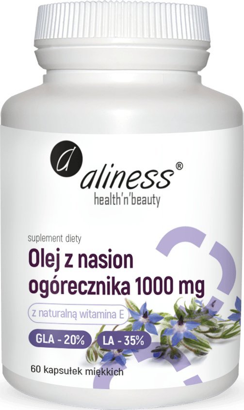 Aliness ALINESS Olej z nasion ogórecznika 20%/35% 1000 mg x 60 caps one size