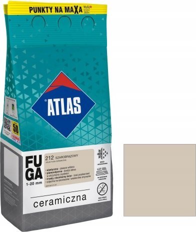 ATLAS Fuga ceramiczna 1-20 mm 212 szarobrązowy 2 kg