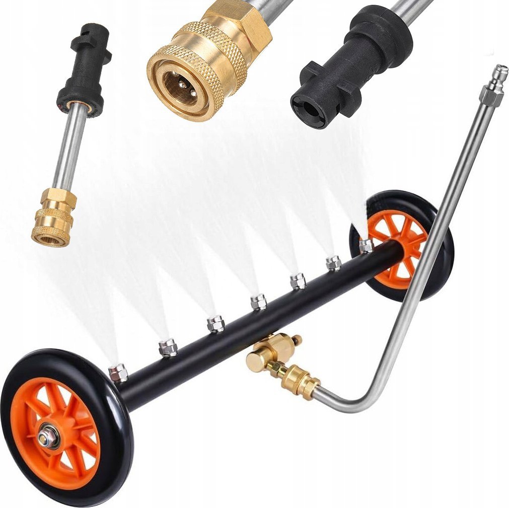 Rosfix Rosfix Lanca do mycia podwozia na kółkach z szybkozłączką 1/4" - 7 otworów dysz + Lanca / adapter (1/4QRC-Karcher K) Bayonet do łączenia akceso