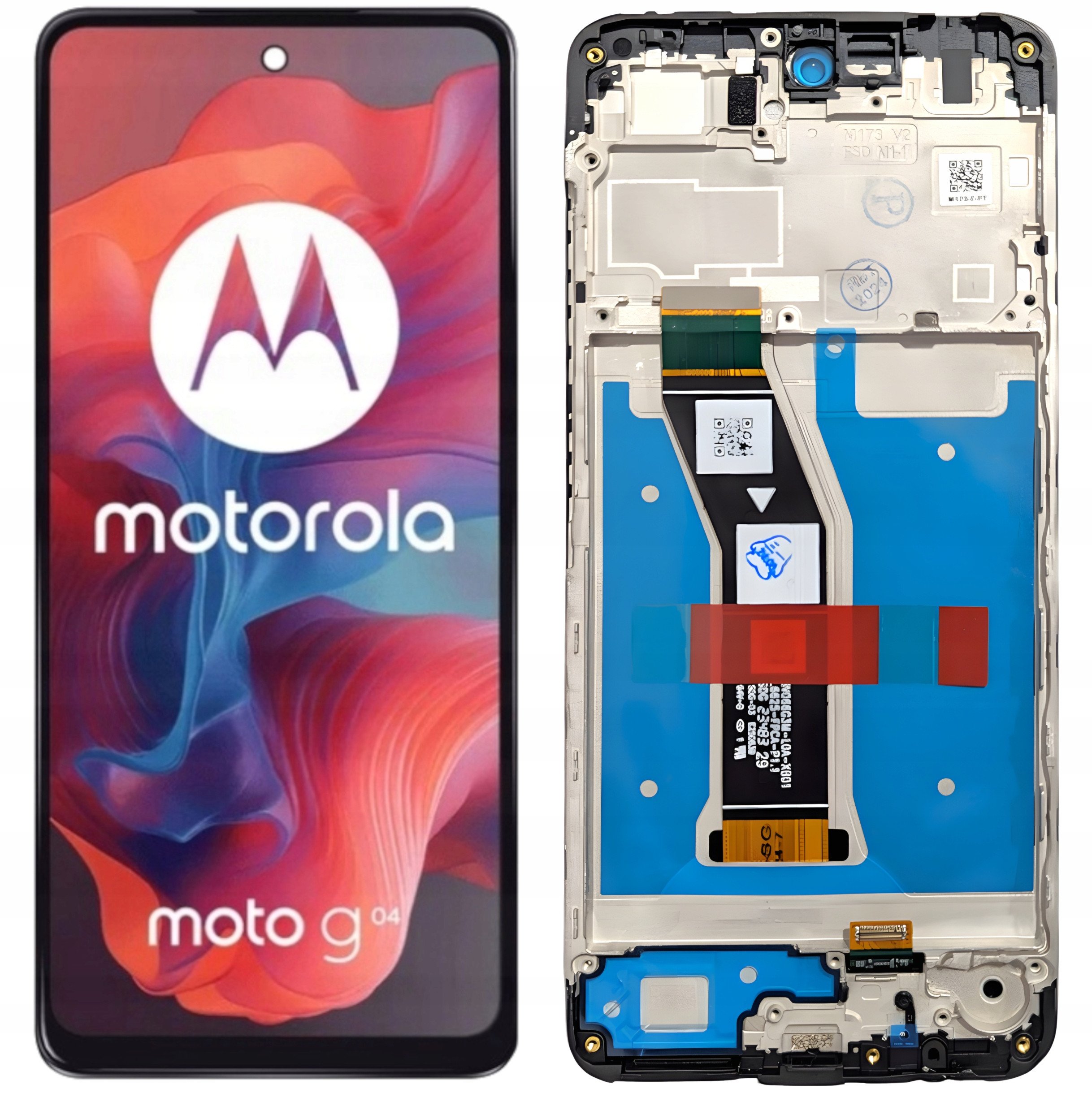 WYŚWIETLACZ EKRAN LCD DO MOTOROLA G04 RAMKA