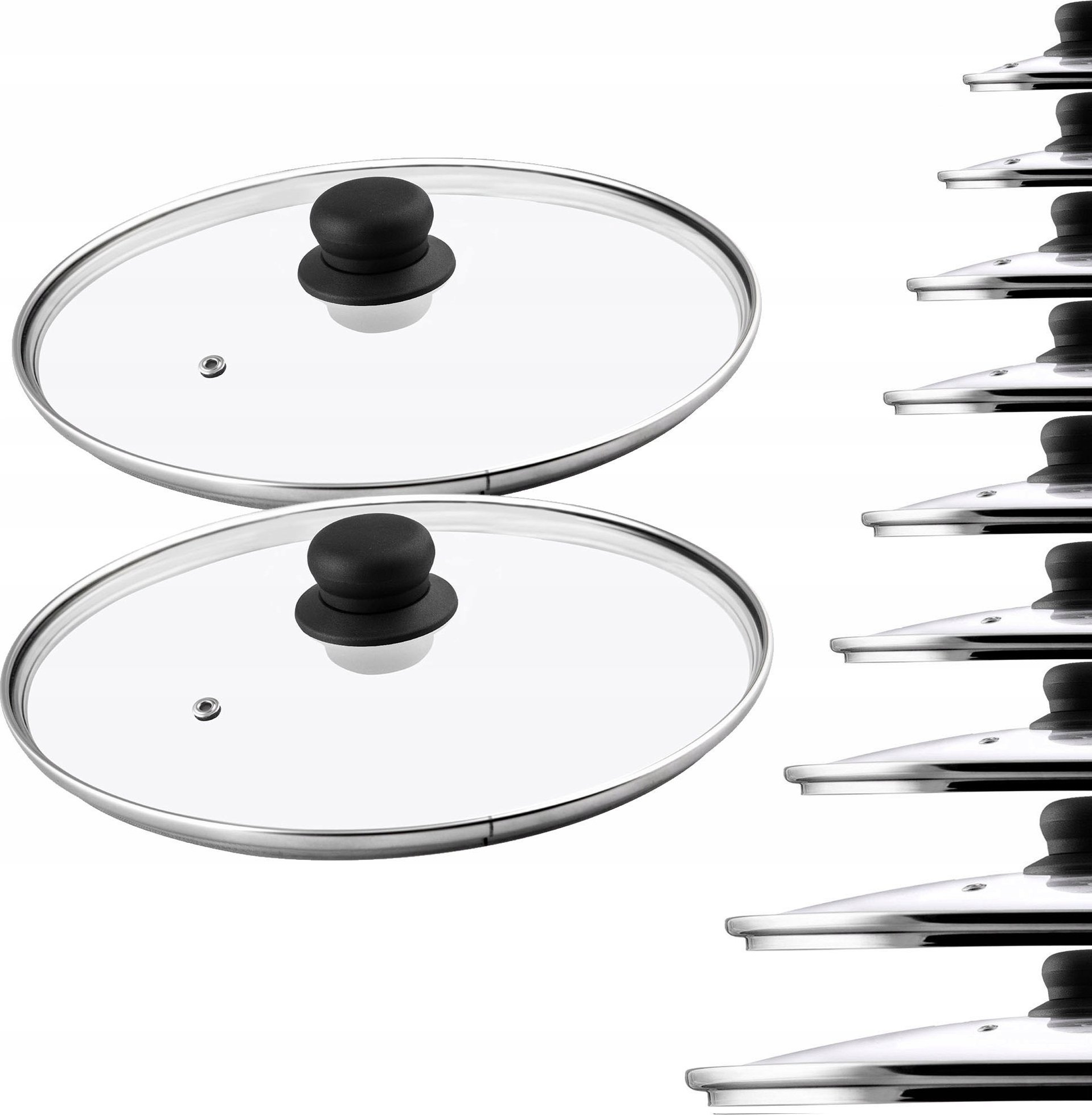 Kadax Pokrywka Szklana 26cm Do Patelni Garnka Pokrywa 2x