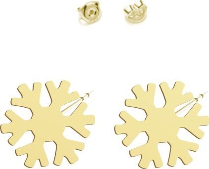 Radziszewska Jewellery Kolczyki Pozłacane Śnieżynki Boże Narodzenie