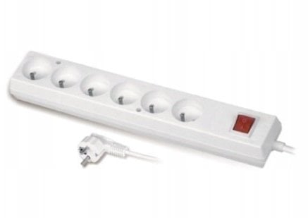 Velstro Przedłużacz with switch 6-sockets z/u 10A 5m /OMY 3x1/ white PS-670WS T-106220