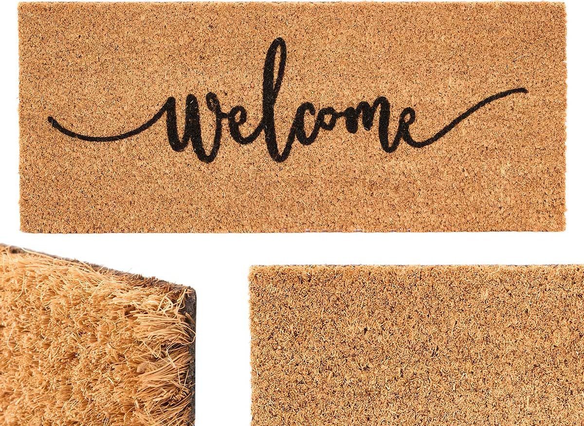 Giftdecor Wycieraczka pod drzwi z włókna kokosowego WELL, 25 x 60 cm