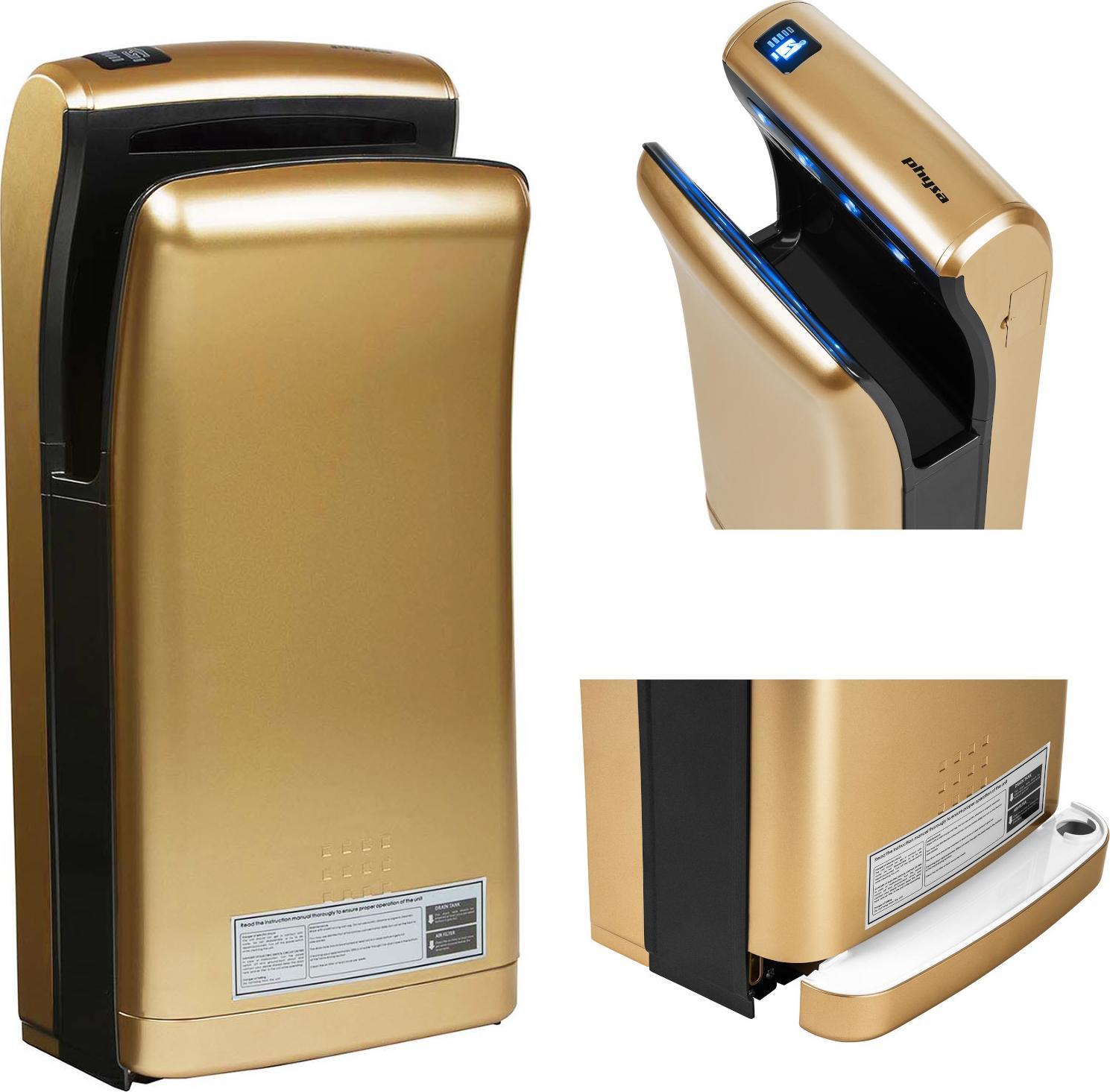 Physa Suszarka kieszeniowa ścienna do rąk elektryczna złota 1200W Physa Bari gold Suszarka kieszeniowa do rąk elektryczna 1200W Physa Bari gold