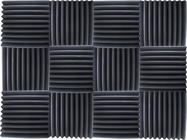 DNA AM4 BK panel akustyczny zestaw 12 szt. czarny samoprzylepna pianka mata wygłuszająca