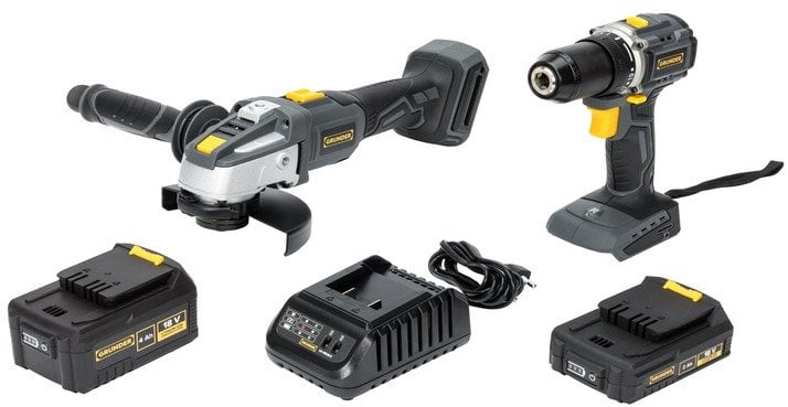 TOOL SET CD-B0A18 AG-B0118E 18V BL 2+4AH