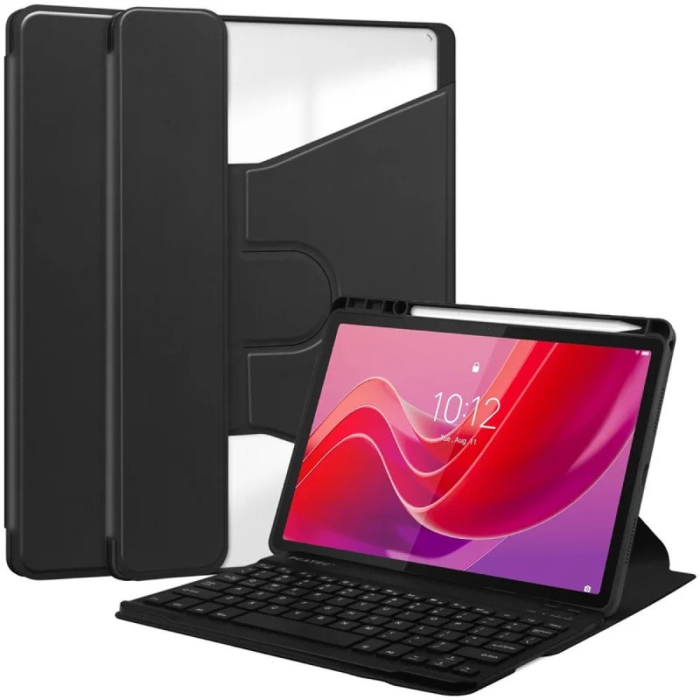 Etui z klawiaturą Supero Bluetooth do Lenovo Tab M11 / K11E TB-330FU/TB-330XU/TB-331FC, czarne