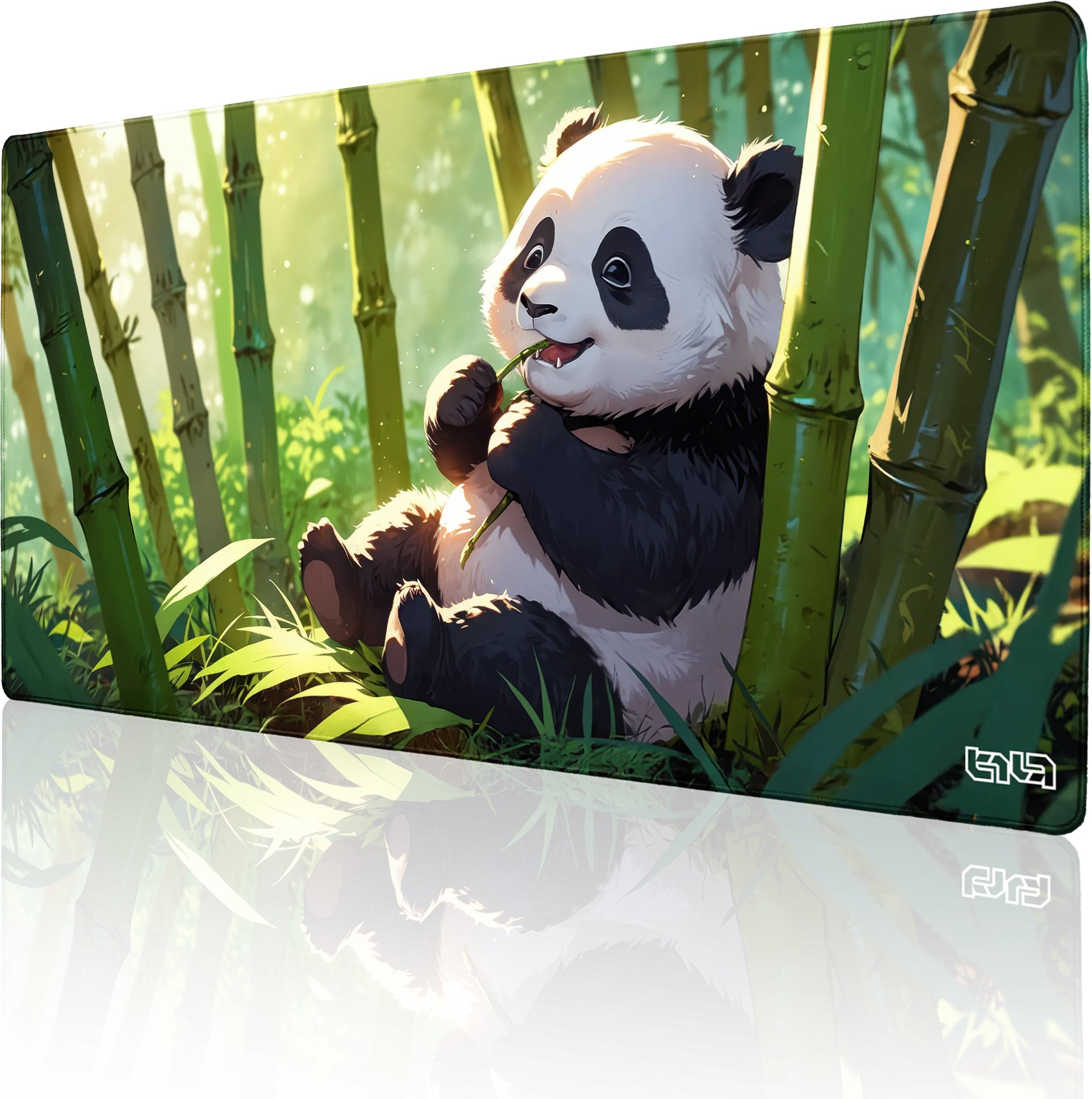 PODKŁADKA POD MYSZKĘ XXL Panda i Smakowity Bambus 100x50 TILT Prezent