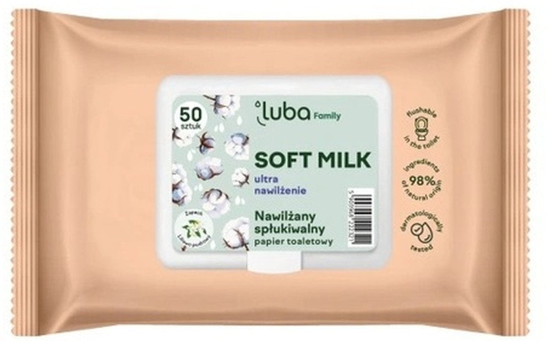 LUBA_Family Soft Milk nawilżany papier toaletowy 50szt