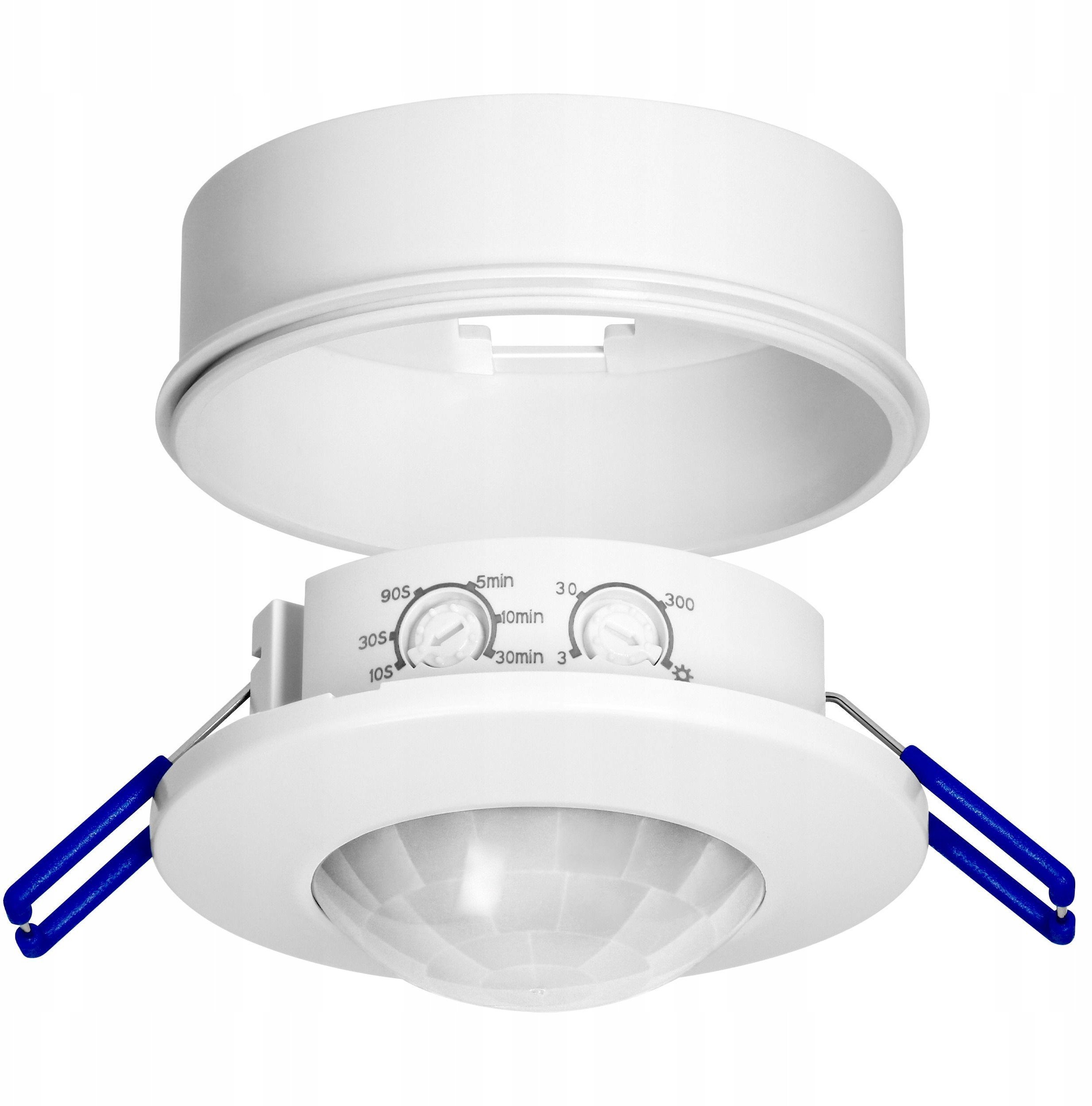 Czujnik ruchu 360°, IP20, 1200W, zasięg max. 8m, biały