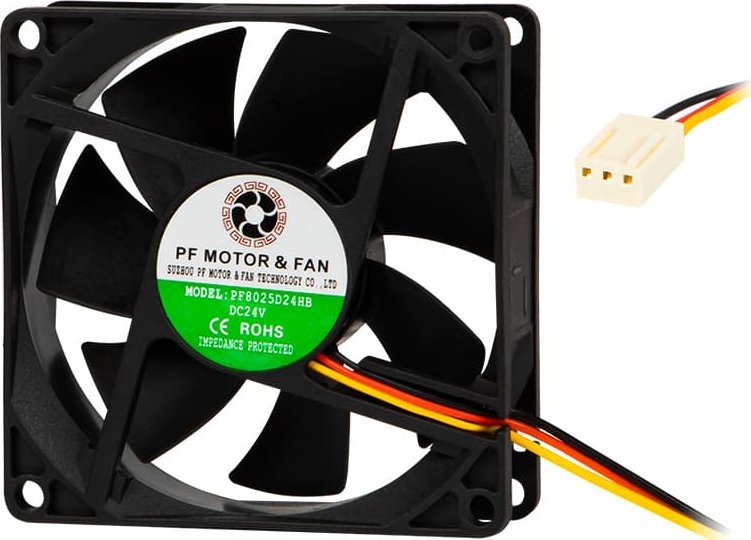 Wentylator Blow 80x25mm 24V kulkowy