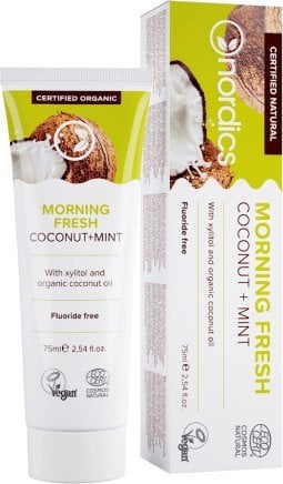 Nordics PASTA DO ZĘBÓW MORNING FRESH BEZ FLUORU ECO 75 ml - NORDICS