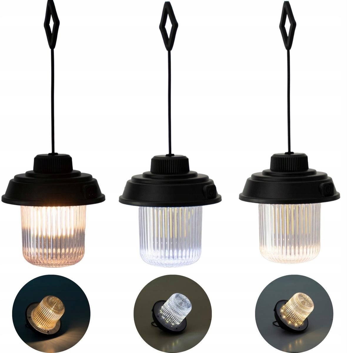 LATARKA LAMPA CAMPING USB 3 RODZAJE ŚWIATŁA REDCLIFFS CZARNY