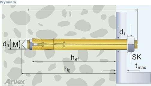 Arvex KOŁEK STALOWY 14*80/100/M10 2075.2012