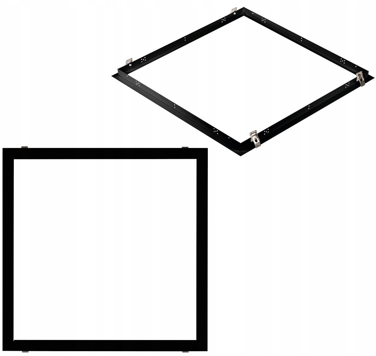Rama podtynkowa montażowa do paneli LED ADTR PT 6060-B 60x60 czarny złożona 27609