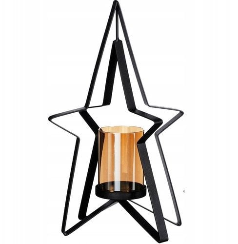 ŚWIECZNIK METALOWY 31,5CM GWIAZDA MICA