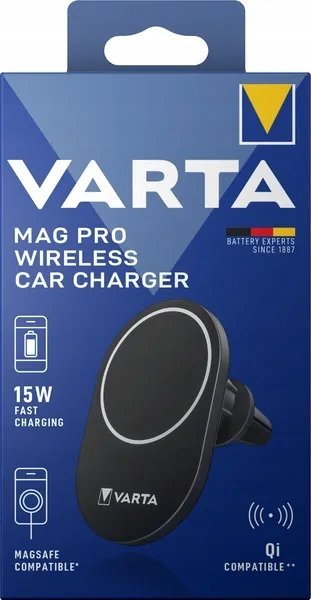 Ładowarka Varta Varta Mag Pro Qi Wireless Car Charger 15W 57902101111