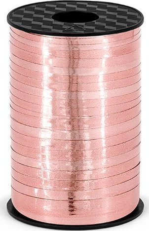 PartyDeco Wstążka plastikowa, różowe złoto, 5mm/225m one size