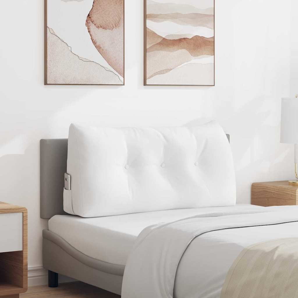 vidaXL Poduszka na plecy Biały 100 x 24 x 50 cm tkanina