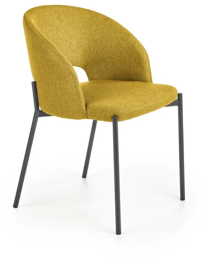 Krzesło tapicerowane K373 musztardowe HALMAR