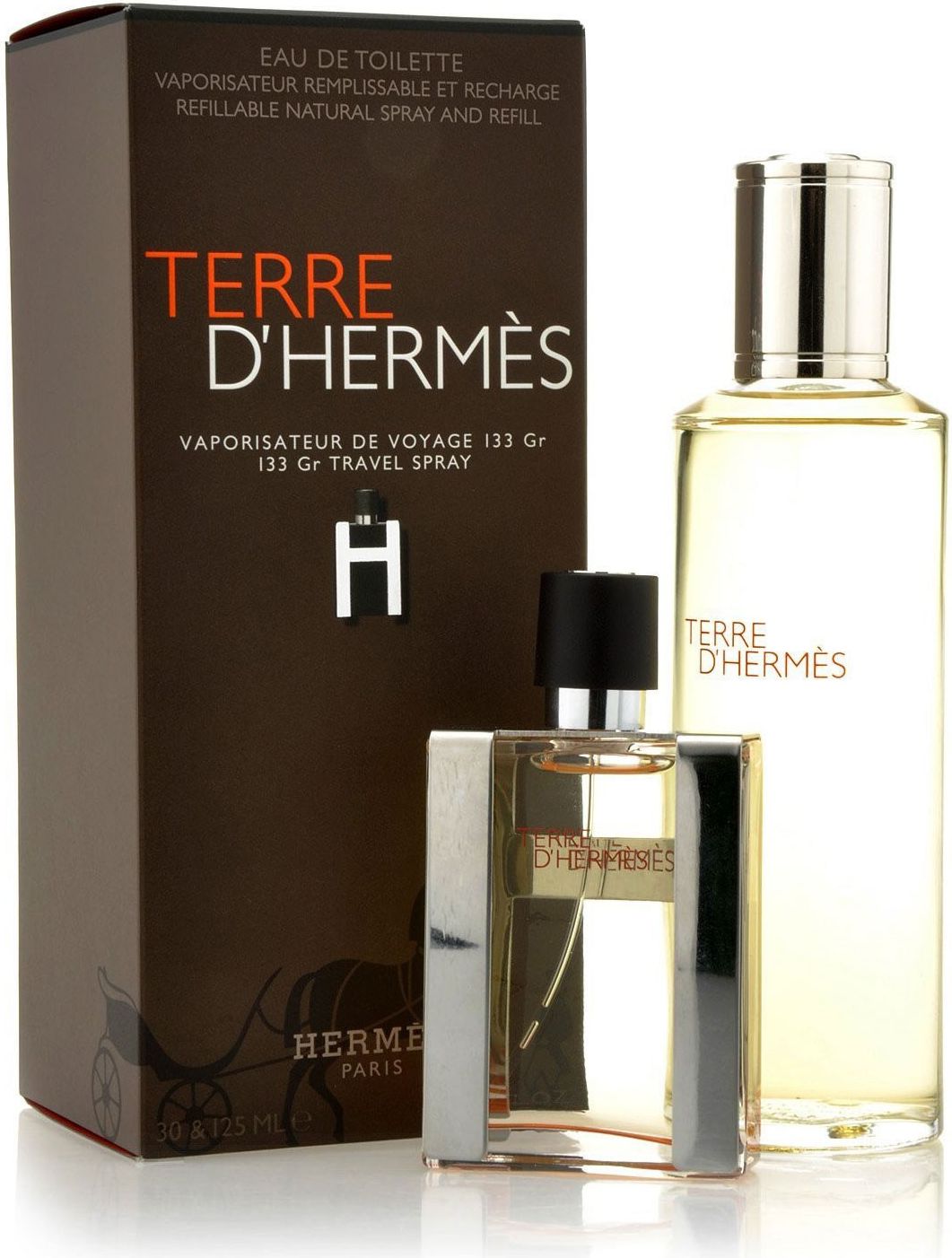 Hermès ZESTAW Hermes Terre D'Hermes EDT spray 30ml + wklad 125ml