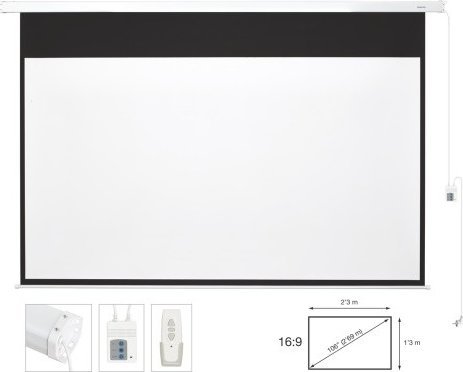 Fonestar Fonestar PPEL-16106-BA - Elektryczny ekran projekcyjny 16:9, 106", pilot w zestawie