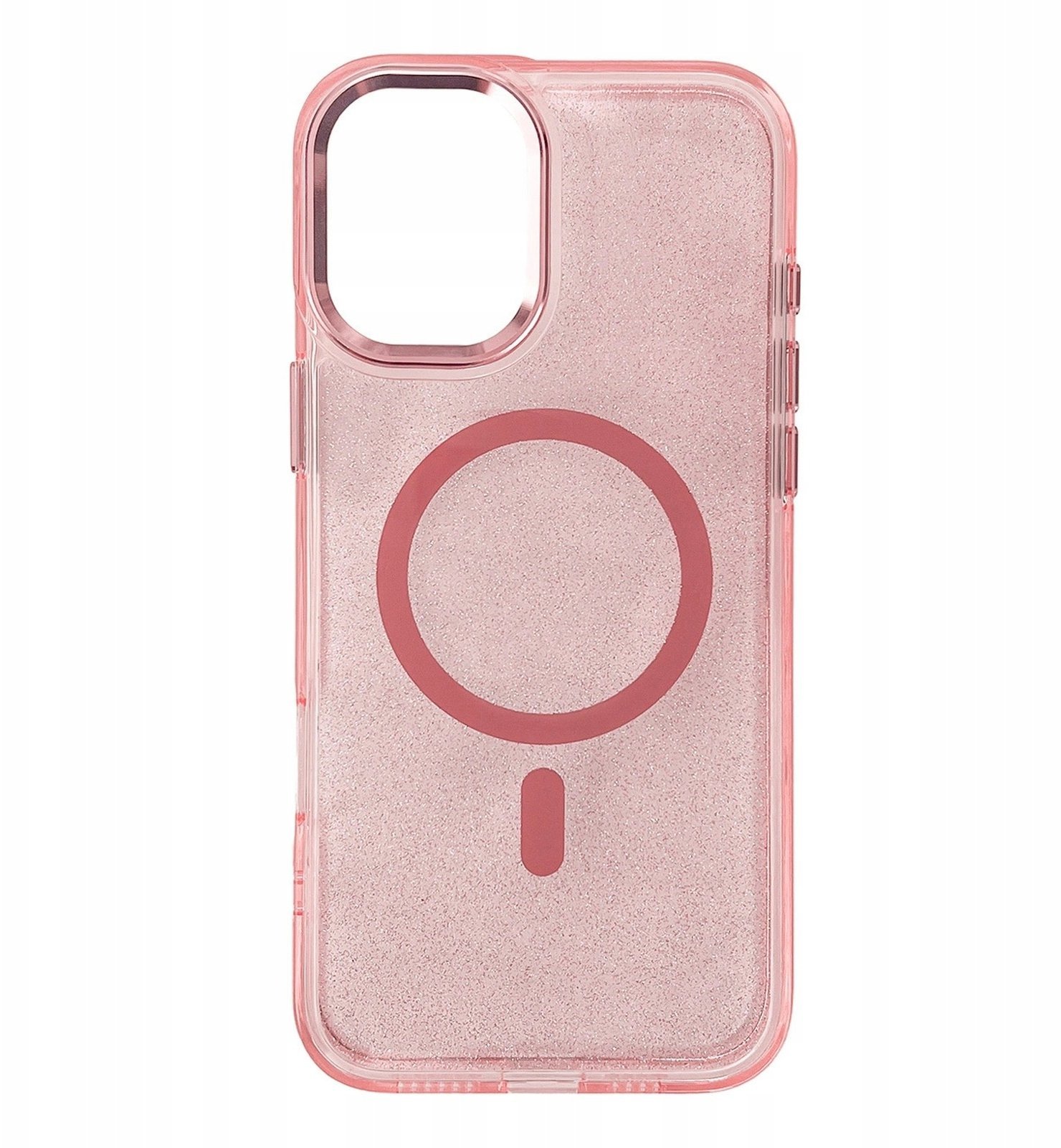 Etui brokatowe Glitter Case kompatybilne z MagSafe na iPhone 17 Pro - różowe