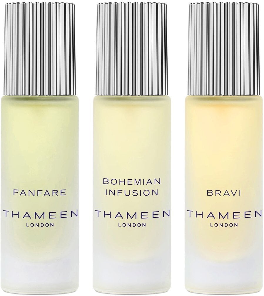 Set Thameen London: Fanfare, Eau De Cologne, Unisex, 10 ml + Bohemian Infusion, Eau De Cologne, Unisex, 10 ml + Bravi, Extrait De Parfum, Unisex, 10 m