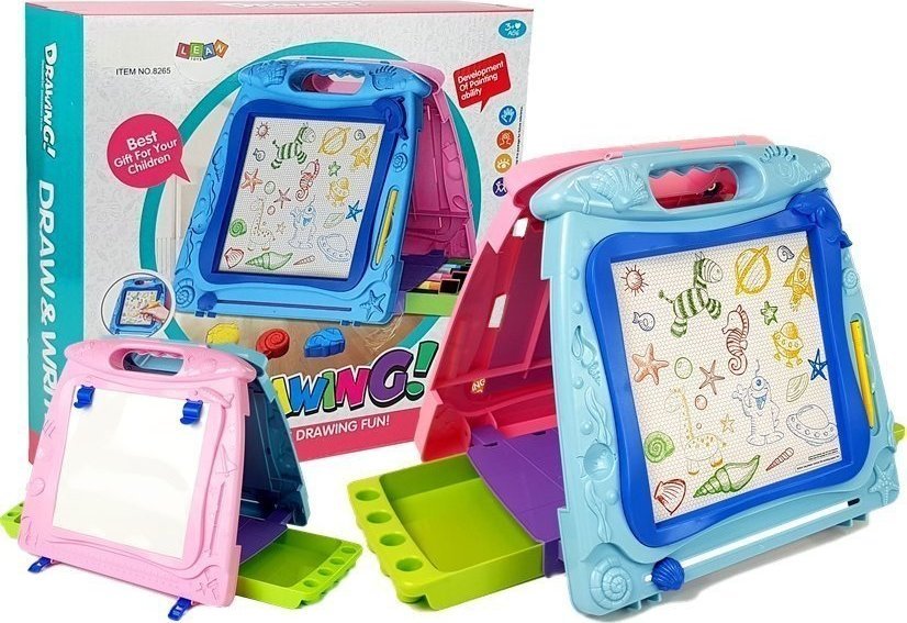 LeanToys Tablica do Rysowania Dwustronna Pisaki Magnesy