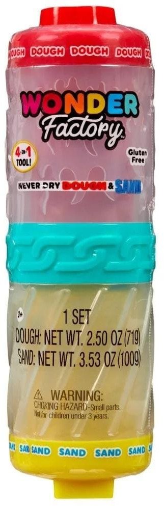Wonder Factory Never Dry Dough&Sand Red Yellow