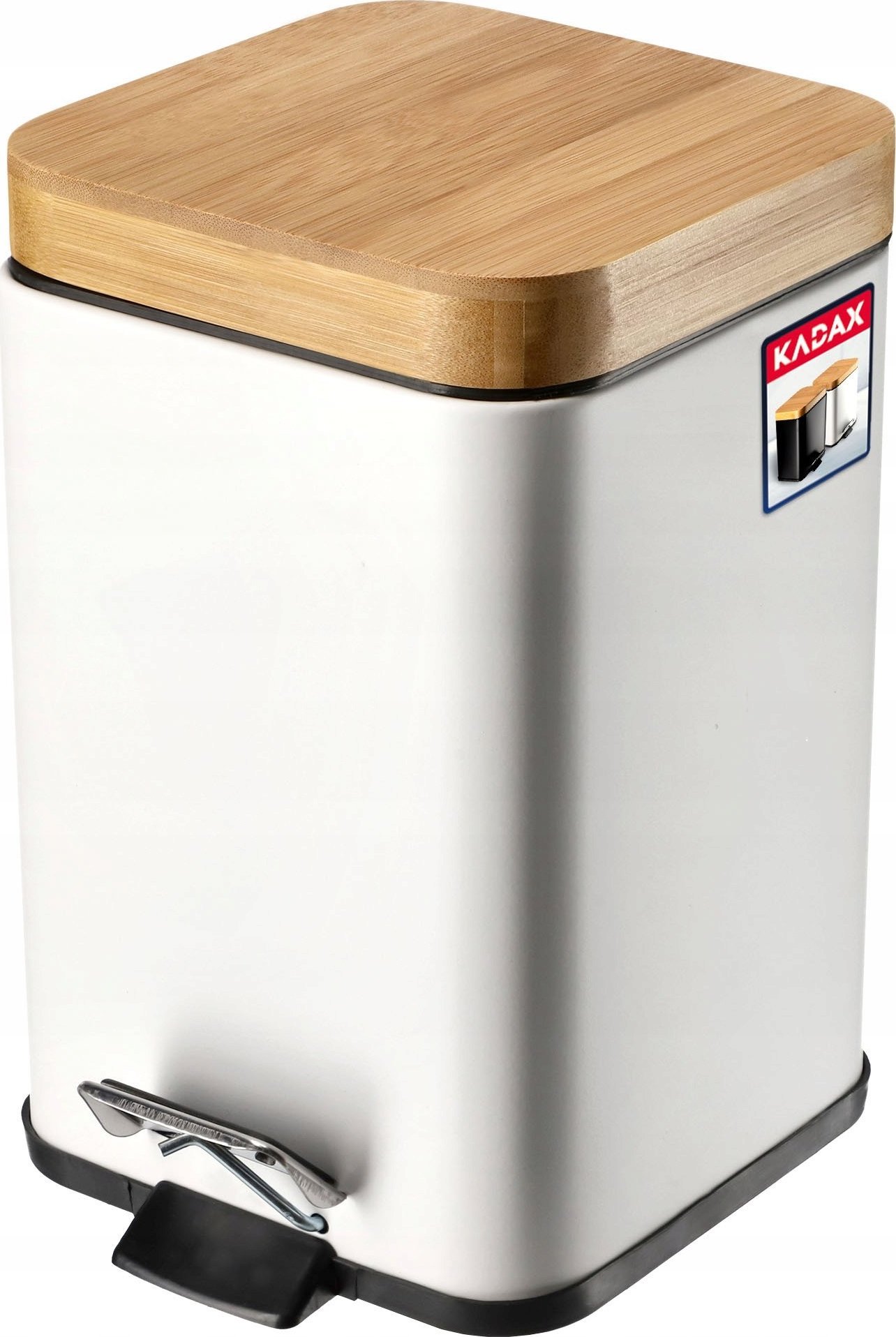 Kosz na śmieci Kadax na pedał srebrny