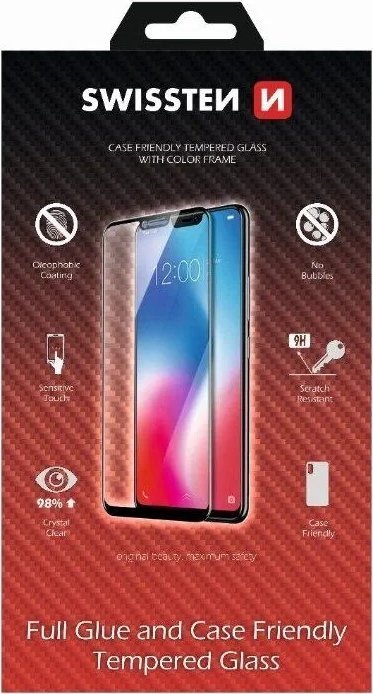 Swissten Swissten Full Face 5D Tempered Glass Aizsargstikls Pilnam Ekrānam Apple iPhone 7 / 8 Balts