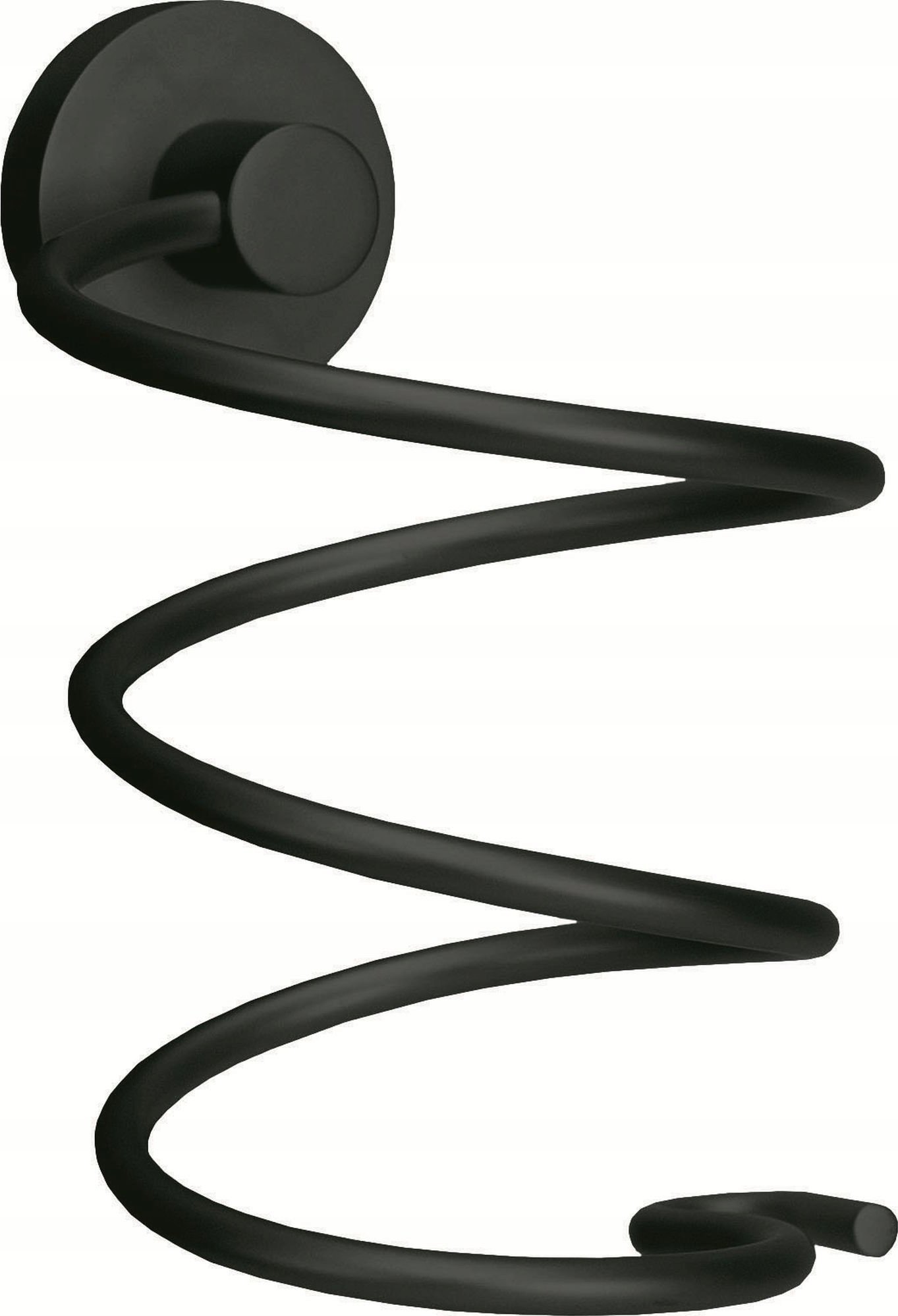 Kleine Wolke Uchwyt na suszarkę do włosów Apollo Nero, czarny