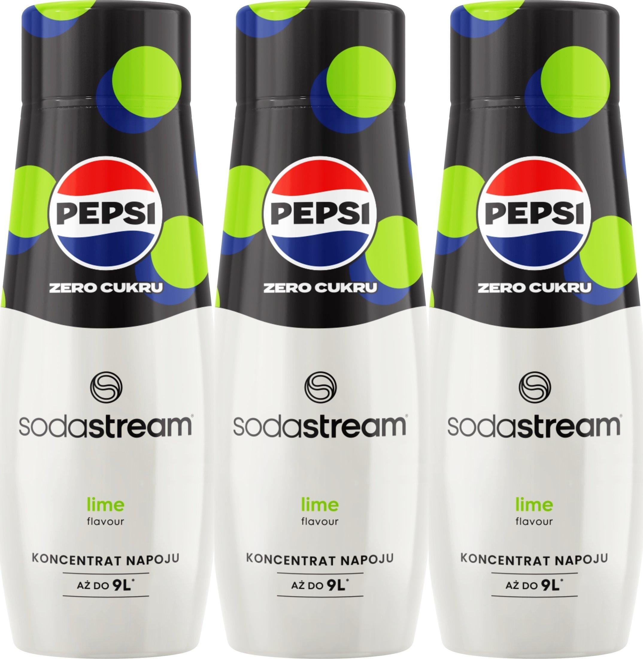 Sodastream 3 x Syrop Pepsi MAX lime 440 ml