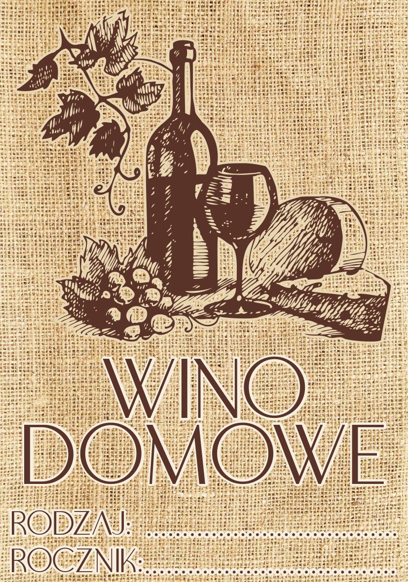 Drukant Arkusz 8 szt. etykiet na wino Naklejki retro z grafiką buteleki 10cm